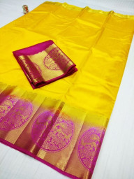 kanchivaram  semi tussar saree