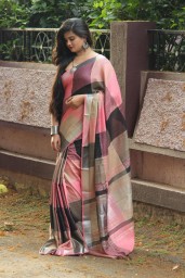 Linen cotton saree