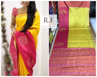 Satin zari saree