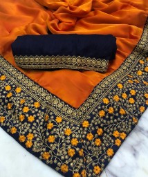 Embroidery saree