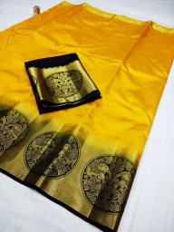 kanchivaram semi tussar saree