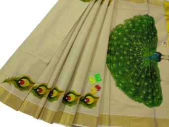 Tissue kerla cotton saree