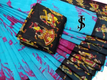 Shibori printed saree