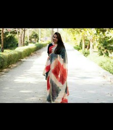 Bandhni sibori cotton saree