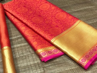 Banarasi kora muslin saree