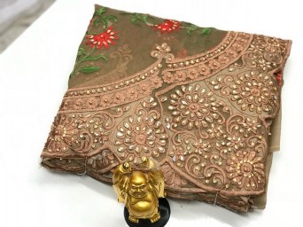 Embroidery work saree