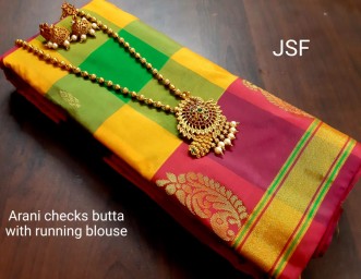 Checked putta saree