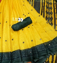 Jute cotton saree