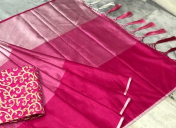 Banarasi 3D plain saree