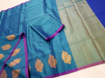 Banarasi kora muslin silk saree