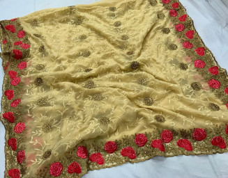 Rutrang Embroidered saree