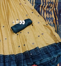 Jute cotton saree