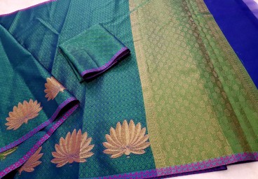 Banarasi kora muslin silk saree